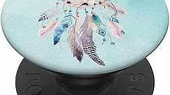 Boho Dream Catcher Watercolor Floral Feather Dreamcatcher PopSockets PopGrip: Swappable Grip for Phones & Tablets