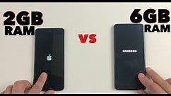SAMSUNG A70 vs iPhone 6S+ | 6GB RAM vs 2GB RAM | Speed Test Comparison