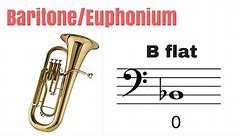 Baritone/Euphonium - How to Play B-flat