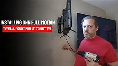 Installing ONN full Motion TV Wall Mount for 19" to 50" TVs, up to 15° Tilting