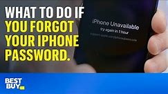 What to do if you forgot your iPhone password. Tech Tips from Best Buy.