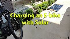 Charging an E-bike with Solar!
