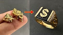 making 18k gold ring - handmade gold ring