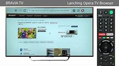 Sony BRAVIA - How to use the Internet Browser (Opera TV Browser) on BRAVIA TV
