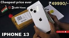 iPhone 13 White Unboxing at 49990/- 🔥 | Flipkart Big BIllion Days Offer Lowest Price Ever