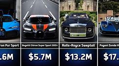 Comparison: Most Expensive Cars in the World in 2024 | Expensive Cars