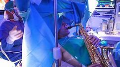 Man plays sax during brain surgery