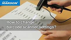 How to change barcode scanner settings?