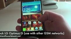 How to Unlock LG Optimus G E973 LS970 with Unlock Code. Unlock instructions - video Dailymotion