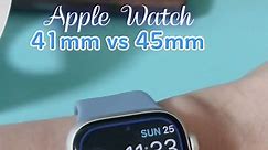 Apple Watch 41mm vs 45mm size difference. . . . #apple #applewatch #appleseries7 #appleseries8 #blue #applewatchseries