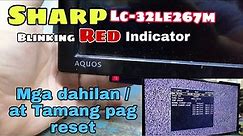 How to reset Sharp led tv blinking red indicator