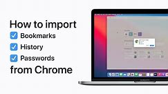 How to import bookmarks, history, and passwords to Safari from Chrome on your Mac — Apple Support