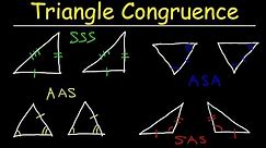 Triangle Congruence Theorems, Two Column Proofs, SSS, SAS, ASA, AAS Postulates, Geometry Problems