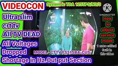 Videocon slim crt tv total off,No red led on with one extra critical fault..