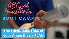 Fundamentals of the ANAESTHESIA PLAN