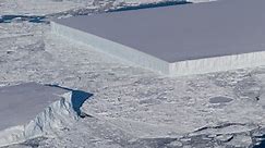 See a rectangular iceberg from above