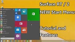 NEW Start Menu for Surface RT and Surface 2 : The " Windows 10 " update for RT