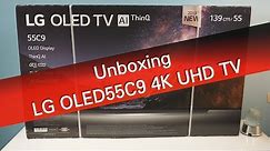 LG OLED55C9 UHD OLED TV unboxing