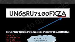 How to find Samsung Tv Codes - Explanation