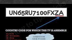 How to find Samsung Tv Codes - Explanation