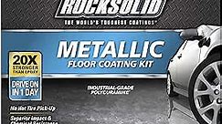 Rust-Oleum 299743 RockSolid Metallic Garage Floor Coating Kit, 80 fl oz, Gunmetal, 2.5 Quarts (Pack of 1)
