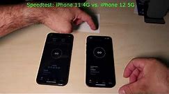 Comparison - Speed Test iPhone 11 (4G) vs iPhone 12 (5G)