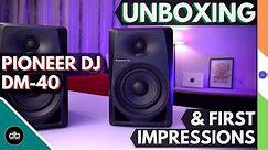 Pioneer DJ DM 40 UNBOXING & FIRST IMPRESSIONS | 4 inch Active Monitors for your DJ Setup at home.