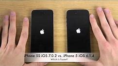 iPhone 5S iOS 7.0.2 vs. iPhone 5 iOS 6.1.4 - Which Is Faster?