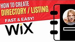 How to create directory or listing website using Wix, fast