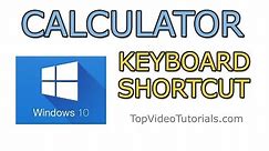 Create Keyboard Shortcut for Calculator in Windows 10
