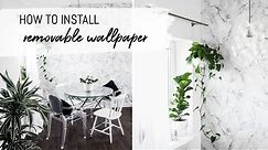 How to install removable wallpaper - Peel & stick wallpaper DIY