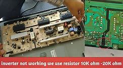 samsung LA37b530P7M,inverter problem fix by risistor 10k ohm,backlight problem/repair tv
