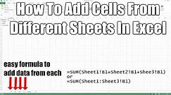 How to Add Values Across Multiple Sheets in Excel