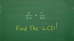 How to Find The LCD (Lowest Common Denominator) The EASY WAY