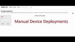 Verizon MDM Manual Device Deployments