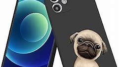 LuGeKe Pug Dog Phone Case for iPhone 6 Plus/iPhone 6s Plus, Puppy Patterned Dog Design Case Cover,Soft TPU Cover Flexible Ultra Slim Anti-Stratch Bumper Protective Boys Phonecase(Pup Dog)