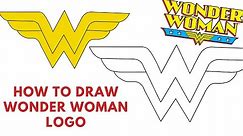 How To Draw Wonder Woman Logo - EASY - Step-By-Step