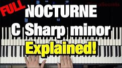 Chopin Nocturne C Sharp minor No 20 Piano Tutorial - How to Play Piano Lesson