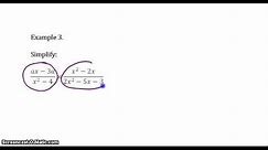 Grade 10 Algebraic fractions - Simplifying 1.mp4