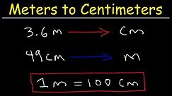 How To Convert From Meters to Centimeters and Centimeters to Meters