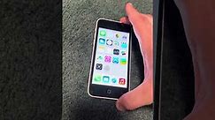 White iPhone 5c on its launch iOS!