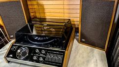 JVC MF 4440 SOLID STATE STEREO Serviced JVC ARC 50 STACKING RECORD CHANGER & Original Speakers