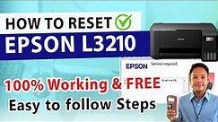 HOW TO RESET EPSON L3210