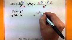 Calculus - The quotient rule for derivatives