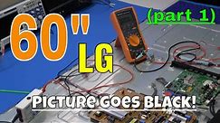 How to check TV LED backlight strips with a multimeter. LG 60LB7100 with intermittent backlight.