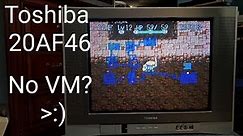 Toshiba 20AF46 CRT TV Overview, Focus Adjust, and Velocity Modulation Discussion