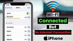 How To Fix WiFi Connected But No Internet Connection on iPhone iOS 17