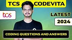 TCS CodeVita Coding Questions and Answers 2024 (Latest)