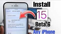 how to download and install iOS 15 beta 6 on iPhone without compute.install iOS 15 beta 6 on iphones