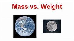 Mass vs Weight (Differences and Examples) Physics 1